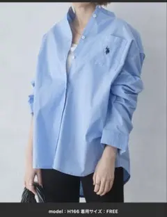 U.S. POLO ASSN. 長袖 シャツ ライトブルー