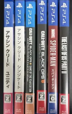 PS4ソフト6本まとめ売り★傷・一部破損あり／動作確認済み」