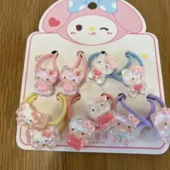 韓国　ハローキティ ヘアゴム 6個セット