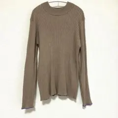 ディスコート　モチモチリブパイピングハイネック モカ