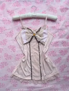 00s 希少 axes femme ビッグリボン ビジュー フリルキャミ 00s 希少 axes femme ビッグリボン ビジュー フリルキャミ - メルカリ