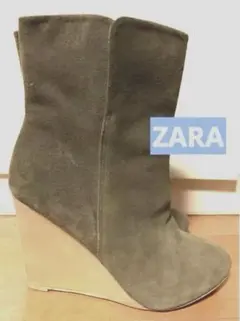 ZARA☆2wayショートブーツ スエード