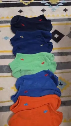 POLO カラフルショートソックス 5足セット