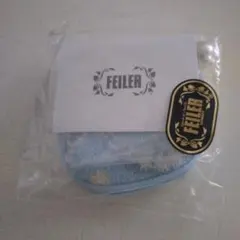 FEILER LOVERARY 水色 花柄 ポーチ