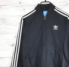 【アディダス】トラックトップジャケット ジャージ ブラック　黒 L（100）
