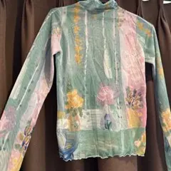 値下げ中】poppy シースルーハイネックトップス あさぎーにょ - メルカリ