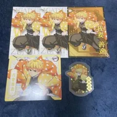 鬼滅の刃　我妻善逸　ポストカードガム　クリアステッカー　マグネット