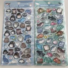 正規品！ボンボンドロップシール 水族館限定 旧なみなみ　２枚セット　新パッケージ