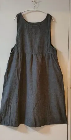 Samantha Mos2 ブラウングレー ノースリーブ ワンピース　ジャンスカ