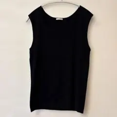 GU ブラック ノースリーブニット XL