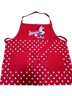 ディズニー　ミニーちゃん　ミニーマウス エプロン 110 赤　レッド