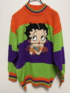 【超希少】ベティ・ブープ 古着 ヴィンテージ ニットセーター 長袖 2025年最新】BettyBoop レディース ニット・セーターの人気アイテム