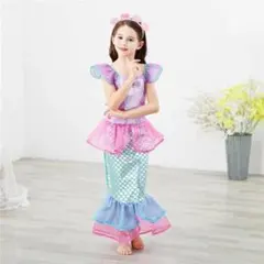 子供ドレス 人魚姫 仮装 コスチューム衣装 カラフルハロウィーン120cm