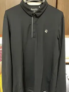 TaylorMade メンズ 長袖ポロシャツ ブラック　Oサイズ