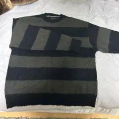 NUMBER (N)INE ニット　チョコレート　サイズ3 ウール100% NUMBER (N)INE/ナンバーナイン WOOL ALPACA RIPPED KNIT