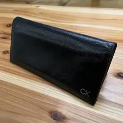 CalvinKlein　カルバンクライン　長財布　ブラック　ロゴ　レザー