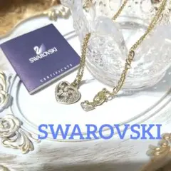 可愛い！SWAROVSKI ハートパヴェネックレス