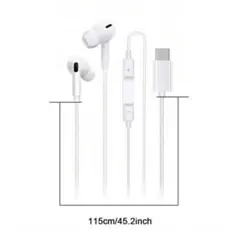 マ*♡様 ホワイト USB-C 有線イヤホン