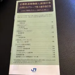 JR西日本グループ 株主優待割引券のサムネイル