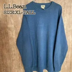 L.L.Bean エルエルビーン 90s コットンニット ブルー XL-TALL