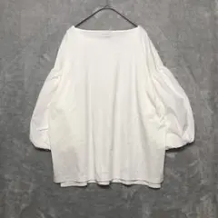 green label relaxing♡コンビ素材 バルーンスリーブカットソー