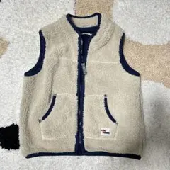 MIKI HOUSE フリースジップベスト ベージュ