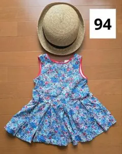 花柄ノースリーブワンピース