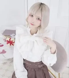 Pal elfy レースボウタイブラウス ホワイト