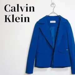 Calvin Klein　テーラードジャケット　美シルエット　フォーマル　ブルー