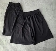 子供用黒ハーフパンツ2枚セット