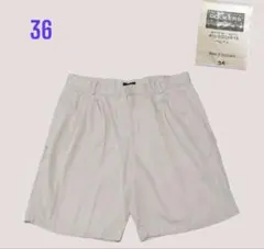 DOCKERS ドッカーズ ツータック ショートパンツ 36 ベージュ 古着のサムネイル