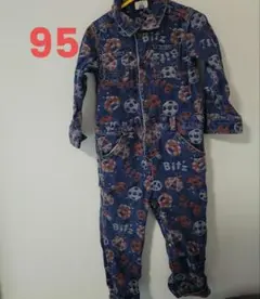 デニム ロンパース