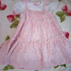 Kiss Drop 花柄ノースリーブワンピース 110cm