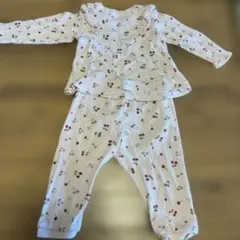 花柄フリル付きパジャマ上下セット