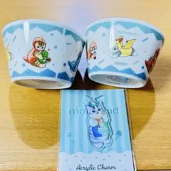 mofsandモフサンド ふぁみにゃんシリアルボール同柄２点　アクリルチャーム