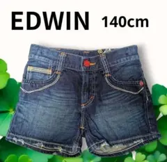 【キッズ】140cm エドウィン EDWIN デニムショートパンツ