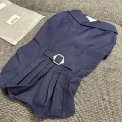 ペット 犬服 コスチューム タキシード ネクタイ ブルー 【M】のサムネイル