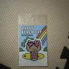 ハローキティ ビーチデイ ステッカー 沖縄 日焼け