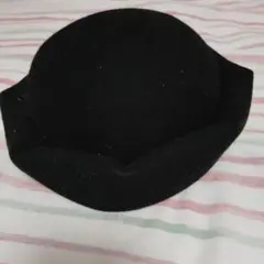 黒い八角形ウールハット
