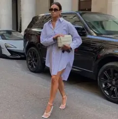 ZARA ストライプシャツ Mサイズのサムネイル