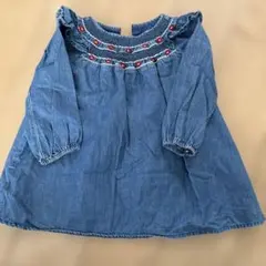 baby GAP デニム刺繍ワンピース 90