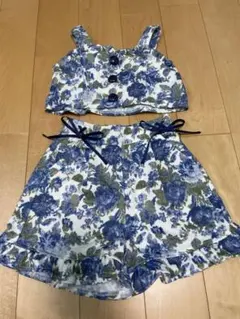 【新品☆未使用】アプレレクール 花柄 ビスチェ&パンツ 100
