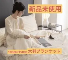 新品未使用　大判ブランケット　グレージュ