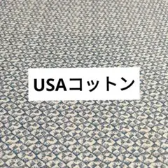 USAコットン　プリントブルー