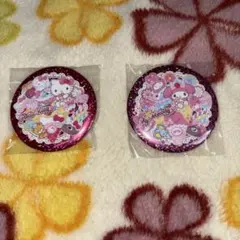 サンリオ　缶バッチ　ハローキティ・マイメロディセット