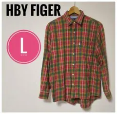 Hby FIGER エイチバイフィガー チェック柄 長袖シャツ Lサイズ