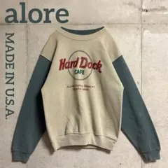90s alore USA製 Hard Dock Cafe パロディスウェット