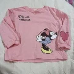 ミッキー&ミニー 長袖Tシャツ ピンク 90