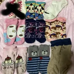 【使用済 中古】レディースソックスセット カラフル7.5足分セット