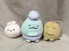 すみっコぐらし ふろしき　とんかつ　パティシエ　とかげ　ぬいぐるみ